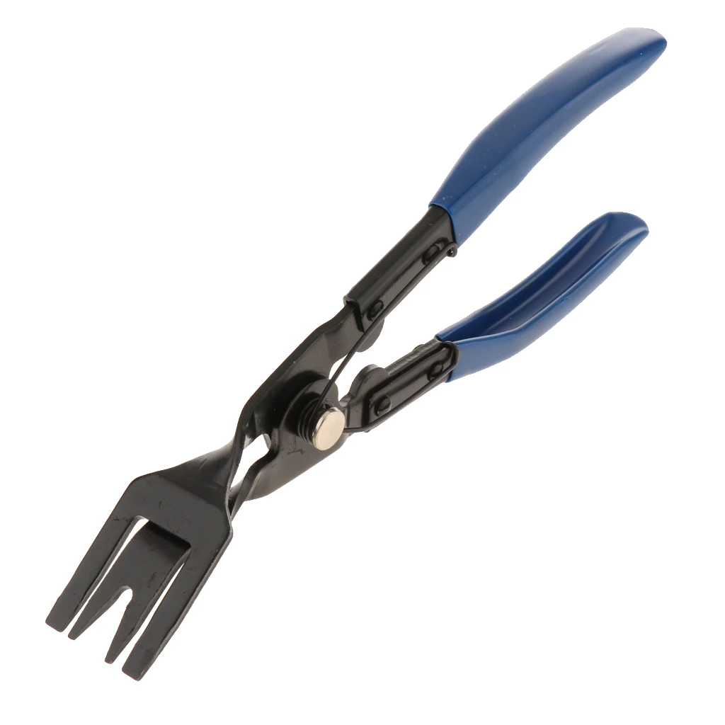 Clip Pliers & Fastener Remover - Auto Upholstery Repair Kit with Rubber Handle for Car Door Panel Dashboard