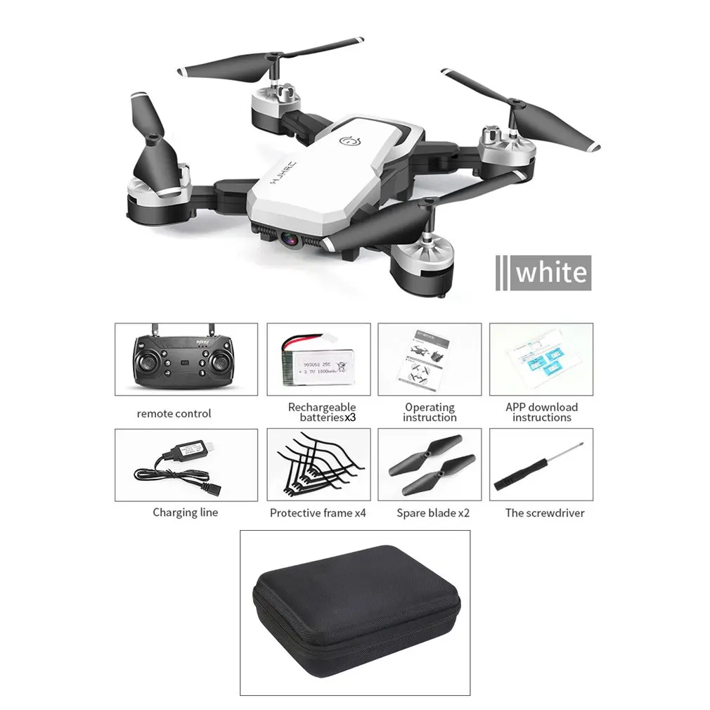 

HJ28-1 Foldable RC Drone 4 Channels Wifi FPV Altitude Hold Gesture Photo/Video RC Quadcopter Drone With 3PCS Batteries