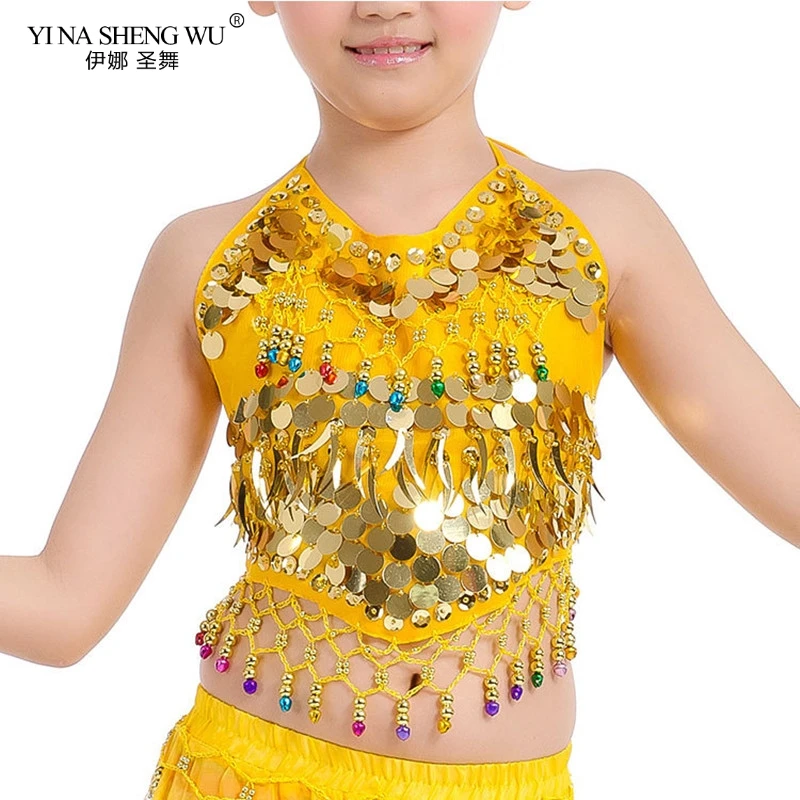 Костюмы для девочек Bellydance восточные костюмы Детский костюм танца живота топ 2