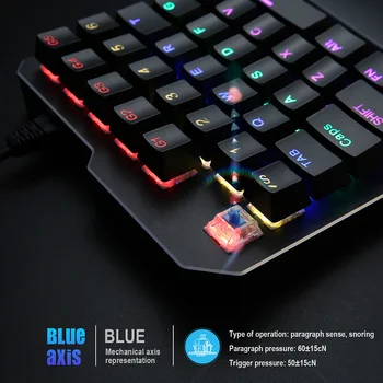 

35 Key One-Handed Mechanical Gaming Keyboard for PUBG LOL CS Gamer Wired Keypad with LED Backlight Keyboard Game Controller