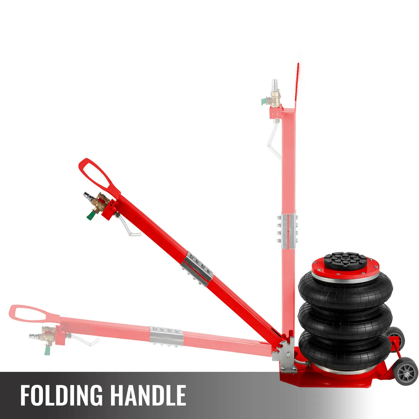 3 Ton Car Pneumatic Jack Triple Bag Air Jack with Adjustable Handle Fast Lifting Height 16 Inch/40cm for Minivan SUV ORV