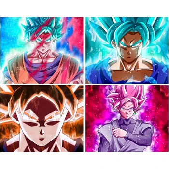 

5D diy embroidery pattern mosaic Anime Dragon Ball goku diamond painting Full drill craft cross stitch kits Home decors Gift