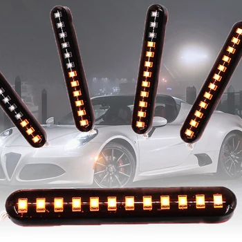 

Amber LED Daytime Plate Lamp Strip Light Sequential Flowing Turn Signals Car ATV