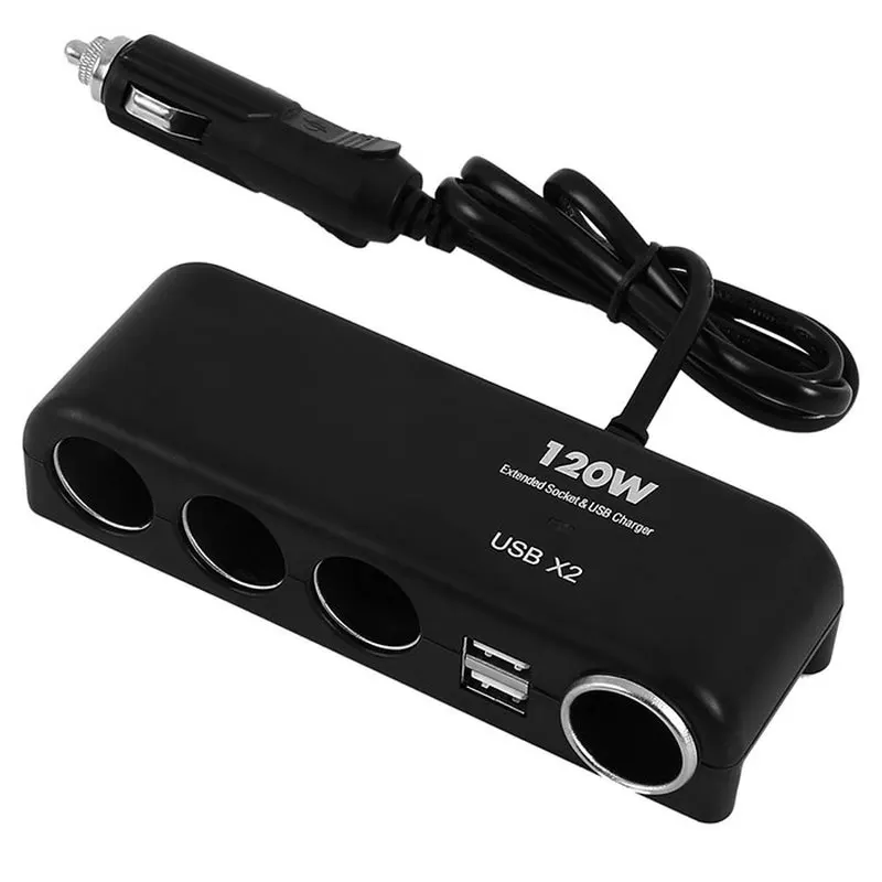 ABS 4 Way 12V 24V Multi Socket разветвитель автомобильного прикуривателя USB зарядное