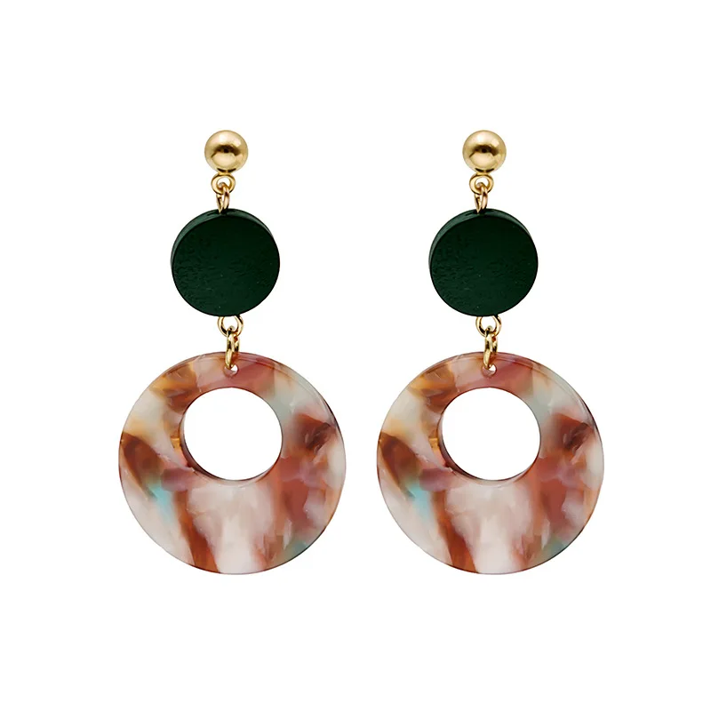 Серебряные Элегантные темпераментные Висячие серьги S925 в стиле ретро круглые