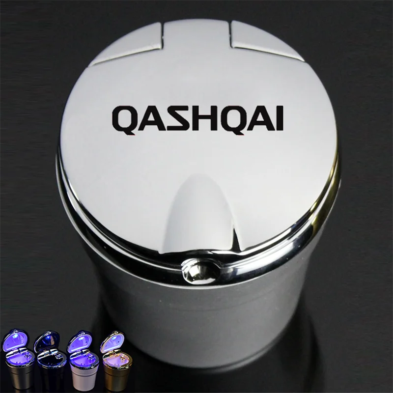 Car Ashtray With Led Lights Cover Creative Personality Covered multi-function Supplies For Nissan Qashqai 2017 18 | Автомобили и