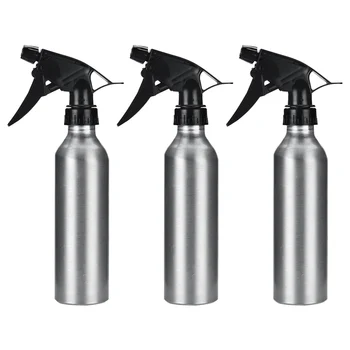 

3pcs 250ml Multi-Purpose Aluminium Alloy Empty Spray Bottle Flowers Plants Water Sprayer Bottle Tools For Home Garden (Silver)