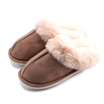

Mazefeng Men's Slippers 2020 Warm Plush Flock Male Slippers for Home Hard-wearing Non-slip Sewing Soft Rubber Slides Men Indoor