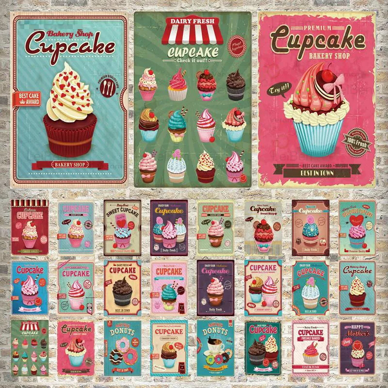 Cupcake-Vintage-Metal-Poster-Retro-Ice-Cream-Metal-Tin-Sign-Wall-Art-Decoration-for-Restaurant-Diner(1)