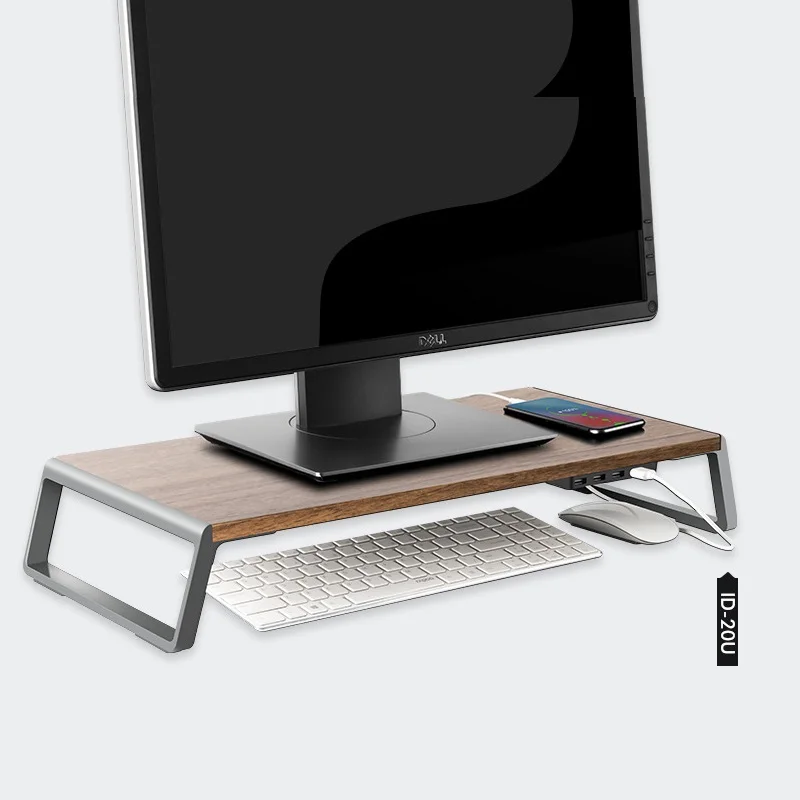Универсальная металлическая подставка для монитора ноутбука с 4 портами USB2.0