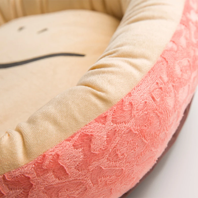 prativerdi Soft Cotton Cat Bed Warm Washable Pet Bed Kennel Crown Frog Design Mat Small Dog Bed Dog House Cat Mat Pet Supplies4