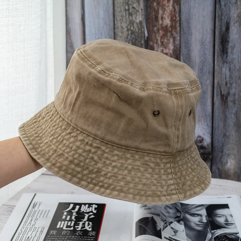 Nuovo cappello da pescatore unisex Moda berretto in denim lavato Design Uomo Cappelli Panama Donna Estate Outdoor Casual Visiera solare_voghion.com