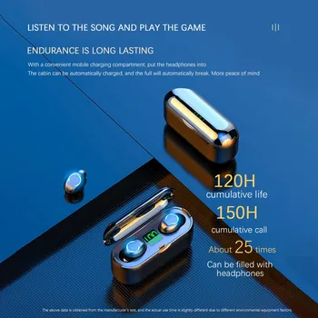 

#H40 New 5.0 Bluetooth Earphone Stereo Wireless Earbuds Mini Wireless Earphone Headset with Power Bank Earphone