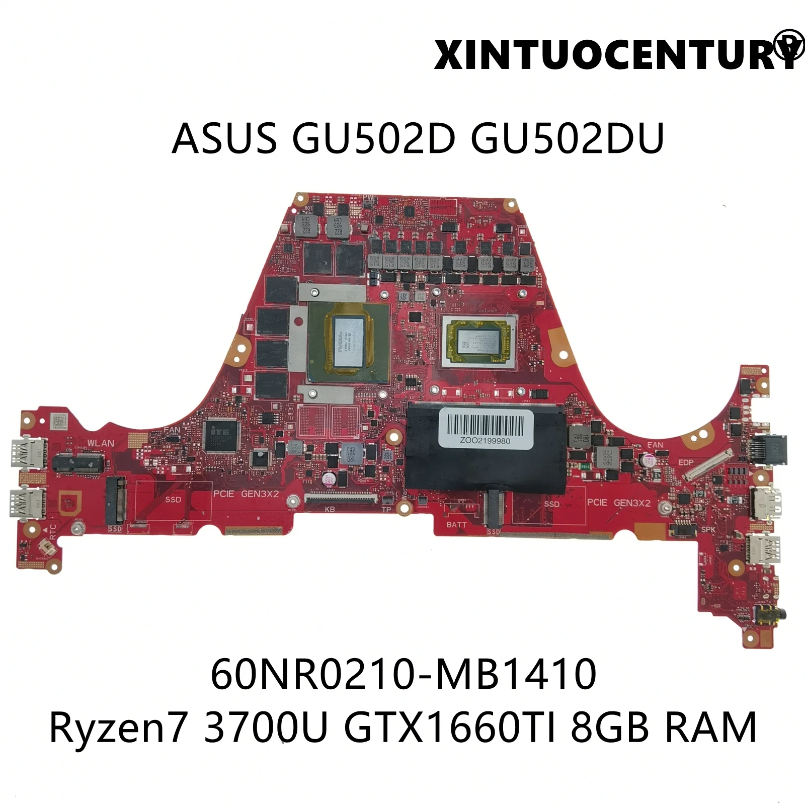 60NR0210-MB1410 For ASUS GU502D GU502DU Laptop Motnerhbaord REV.2.0 Mainboard W/ Ryzen7 3700U 8GB N18E-G0-A1 100% Tested Working |