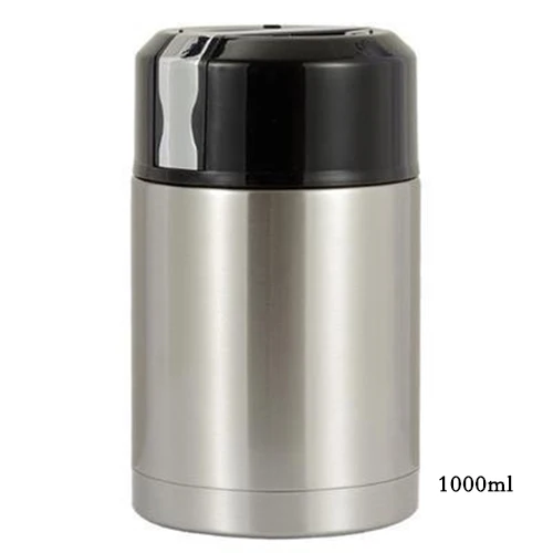 1000 ml Silver Большая емкость 800 мл/1000 мл Термос Ланч-бокс портативный контейнер из нержавеющей стали для еды супа термосы Термокружка - Цвет: 1000 ml Silver