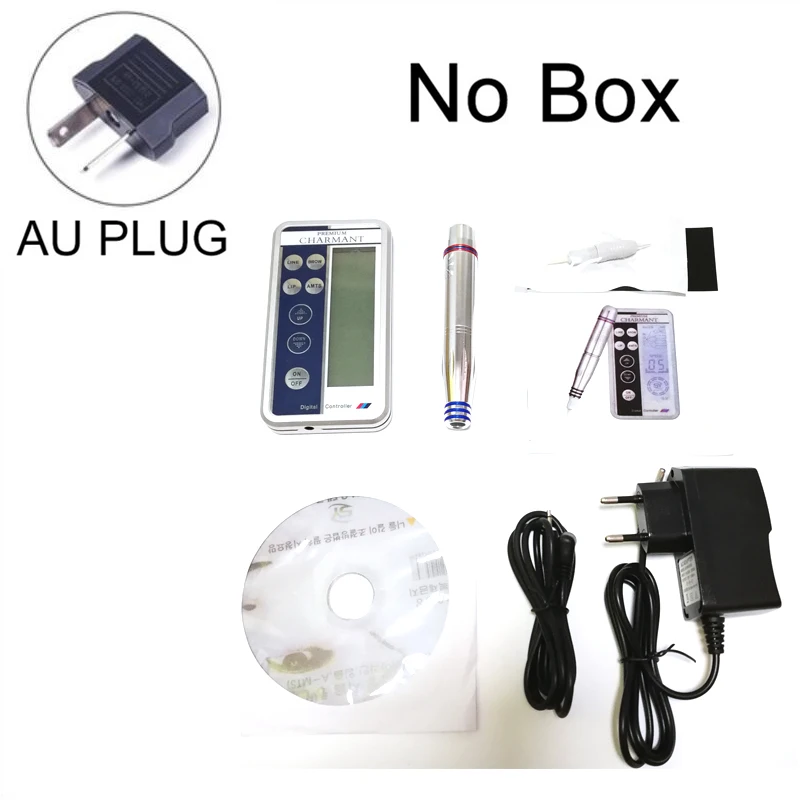 AU Plug no box Korean Professional Embroidery Eyebrow Charmant Tattoo Machine Pen for MTS Semi-permanent Makeup Microblading Liner Shader - Цвет: AU Plug no box