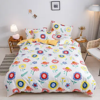 

Cartoon sunflower Bedding Set Kids Duvet/quilt cover pillowcase Single Queen King Size