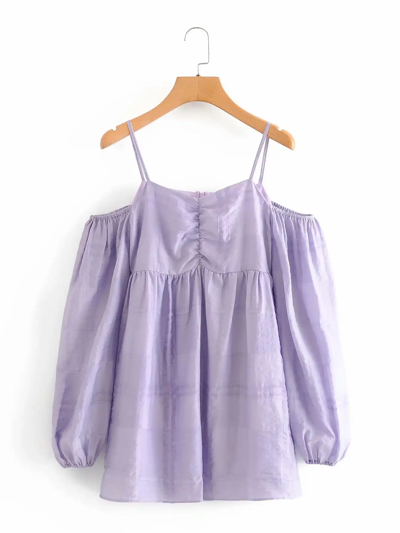 purple dungaree dress