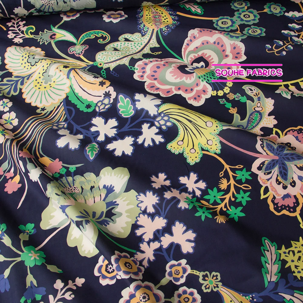 Полметра свободы ткани Tana газон Цветочная симфония ткани одежды