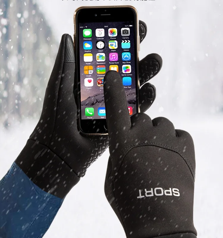 Xiaomi Зимний сенсорный экран теплый водонепроницаемый ветрозащитный плюс бархат утолщение Альпинизм вождение езда Спорт стрейч-перчатки