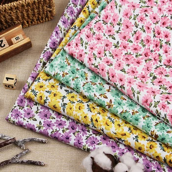 

100x148cm DIY Charming Flower Pattern Cotton Fabrics Per Meter Sewing Adults Children Clothing Skirt Bag Supplies