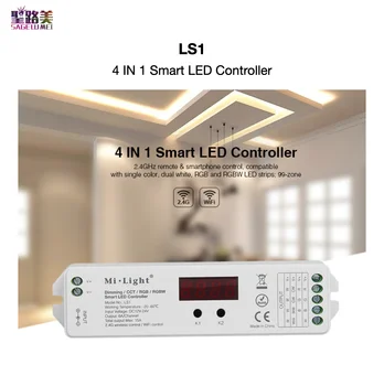 

LS1 4 IN 1 Smart LED Controller 2.4GHz RF Remote / APP Control for Single Color / CCT / RGB / RGBW LED Strip MiBOXER Mi-Light