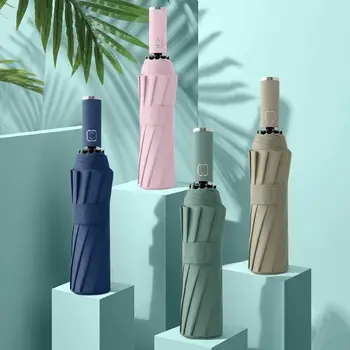 

Automatic Vinyl Sun Umbrella UV Protection Rain and Rain Dual-Purpose Umbrella Extra Large Double Umbrella Folding Umbrella for