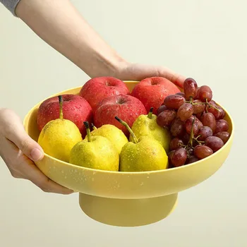 

Nordic Fruit Plate Living Room Creative Tray Internet Popular Fruit Plate Draining Plate Candy Plate Goblet Plate Snack Plate