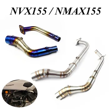 

For YAMAHA NVX 125 155 NMAX155 NMAX NVX125 NVX155 Motorcycle Front Exhaust Slip-On Middle Link Escape Moto Pipe AkrapoviCc YA024