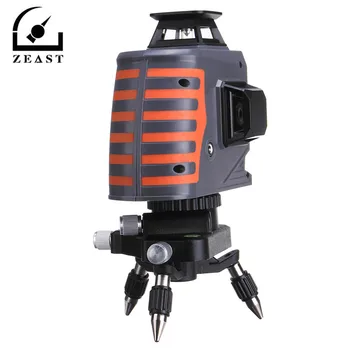 

ZEAST 12 Lines 110-240V 360 Degree Horizontal Vertical Cross 3D Red Laser Level Self Leveling 638nm