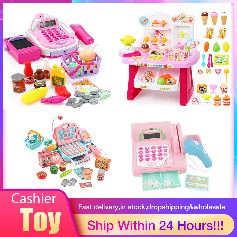 pretend play supermarket checkout