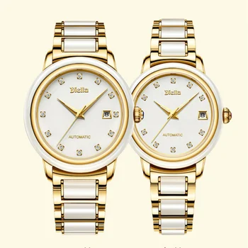 

NEW COUPLE WATCH BRAND BUSINESS MEN WOMEN CLOCK JADE AUTOMATIC MACHINERY TOP CREATIVE LUXURY HOT CARNIVAL LOVERS MALE WRISTWATCH