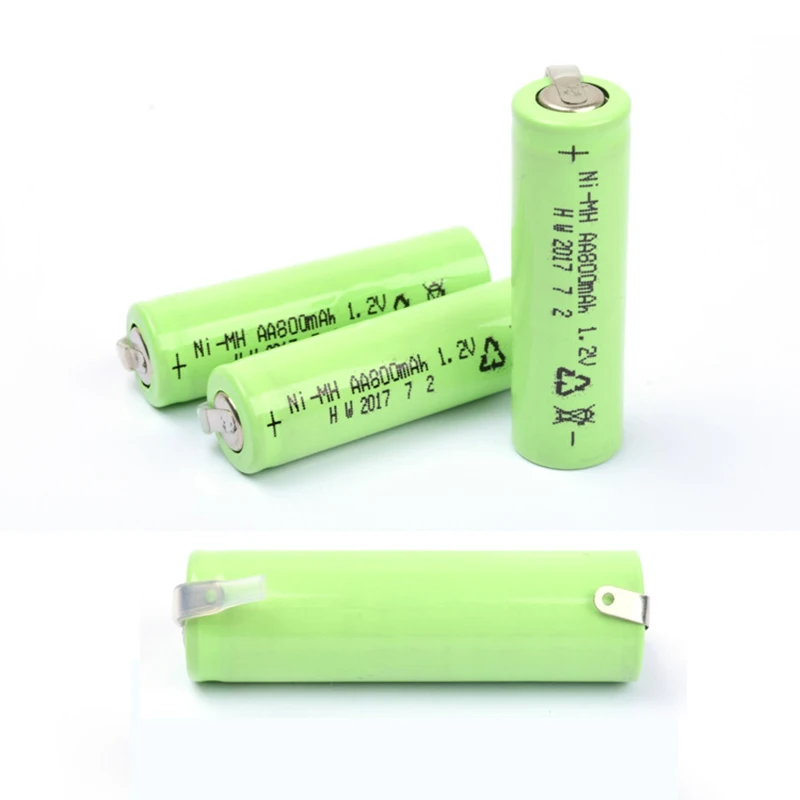 1 1,2 в 800 мАч NiMH AA батарея никель-кадмиевая аккумуляторная батарея пайка никель-кадмиевая батарея для игрушки бритва светодиодный светильник Мобильная мощность