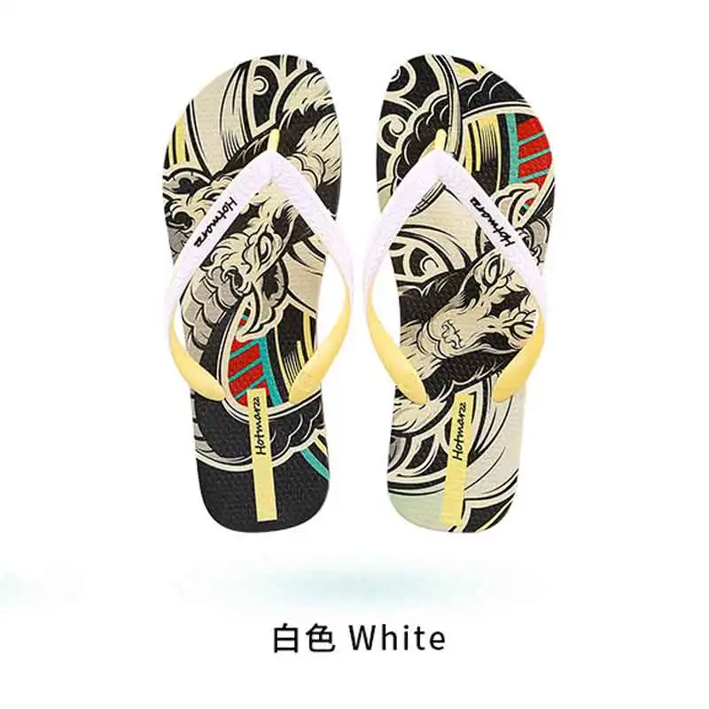 Hotmarzz flip flops men's slippers tide outdoor men's trend 2019 new non-slip personality sandals beach shoes