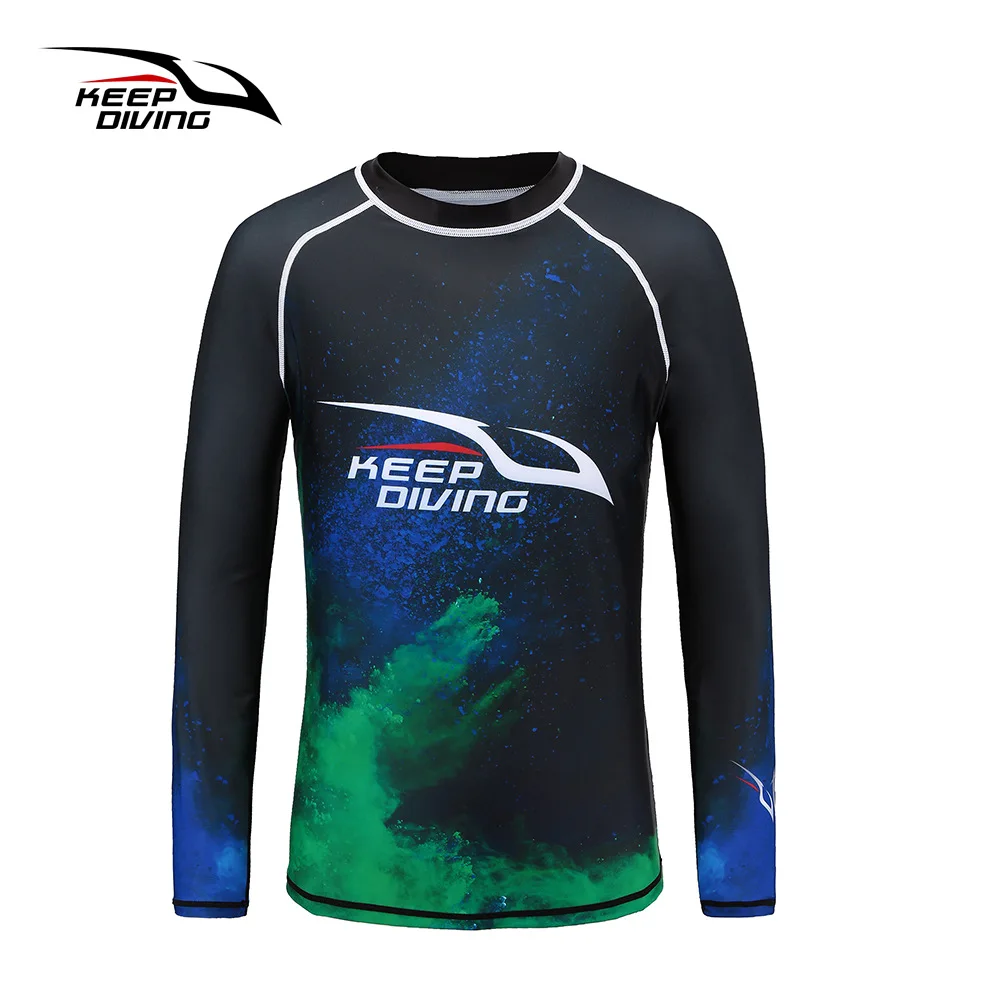

MEN'S Surfing Suit Sun-resistant UV-Protection Printed Jellyfish Clothing Split Type Quick-Dry Snorkeling Diving Suit Large Size