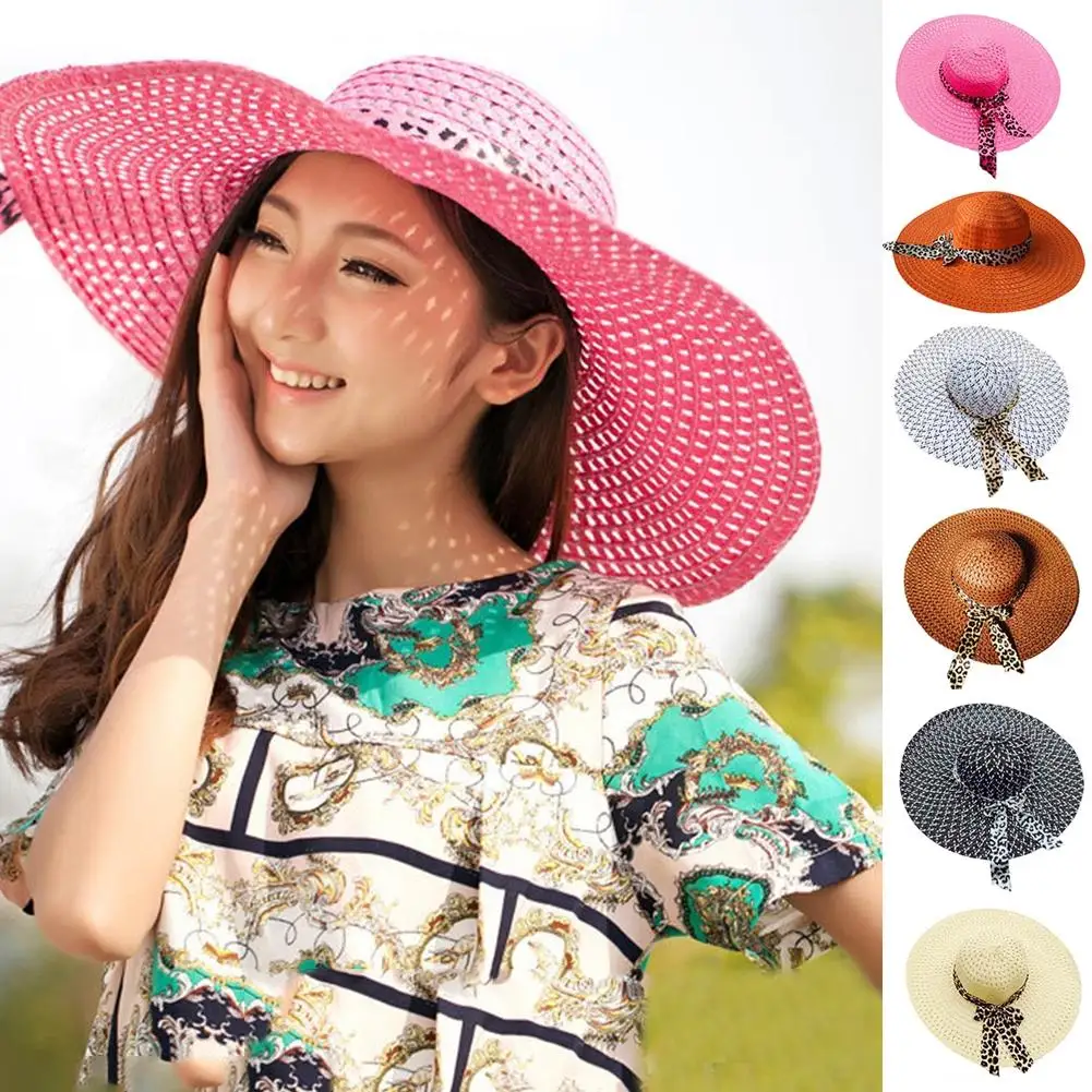 

2019 Women Summer Hats/Sunscreen Male Summer Folding Cowboy Beach Hat Large Brim Strawhat