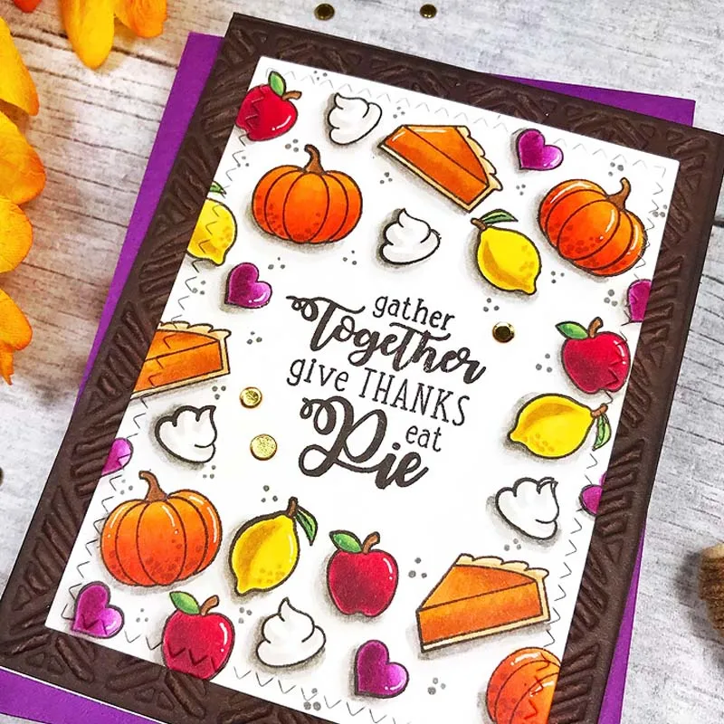 Вырубка Happy Pie Day+ прозрачный штамп+ фрукты+ фраза металлические Вырубные штампы+ прозрачный штамп для украшения открыток Новинка