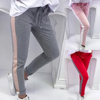 

Fashion Casual Women Pencil Pants Fashion Side Striped Slim Long Female Trouser Trousers Skinny Trousers Femme