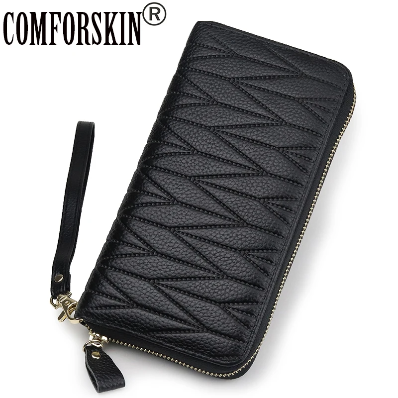 COMFORSKIN Новое поступление rfid-кошелек для карт длинный стильный женский бумажник из