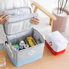 Dobrável kit de primeiros socorros recipiente de armazenamento em casa caixa de medicina de grande capacidade caixa médica multi-funcional em camadas caixa médica