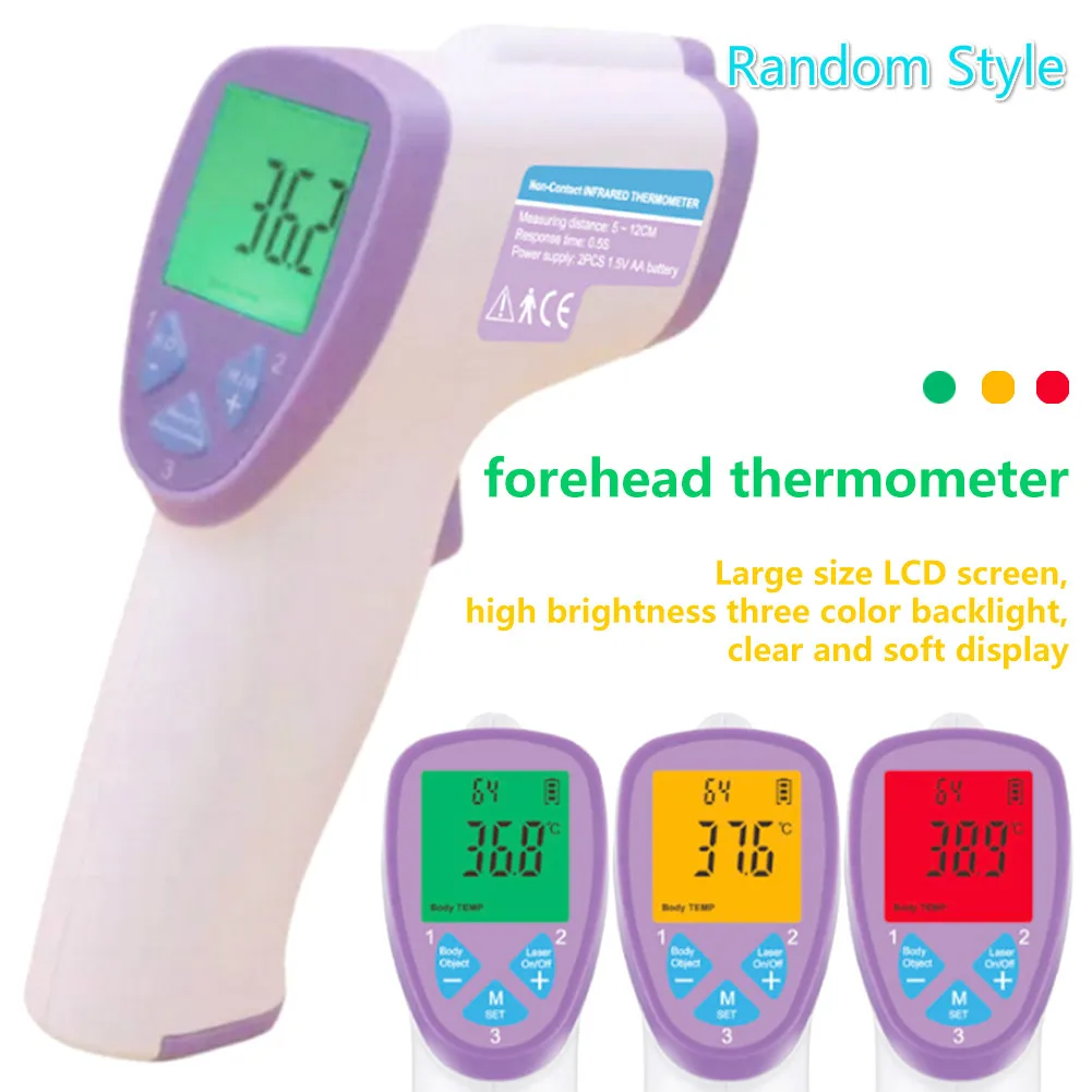 

1Pc Random LCD Digital Temperature Meter Gun Infrared Thermometer Pyrometer Measurement Hand-held Baby Adult Temperature