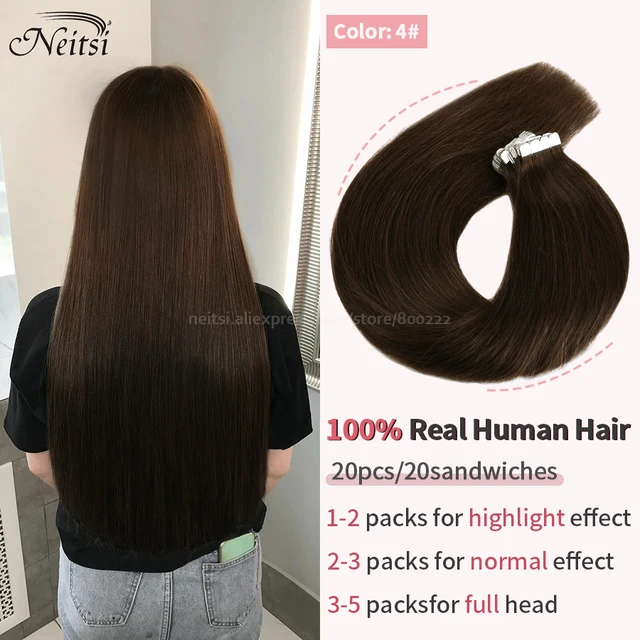 Neitsi Mini Tape In Human Hair Adhesive Extensions 12