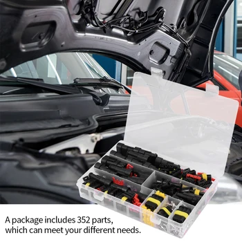 

Onever 352Pcs Waterproof Seal Heat Shrink Solder Wire Connector Shrinkage Solder Sleeve Tube for Motorcycle Car Cable Connect