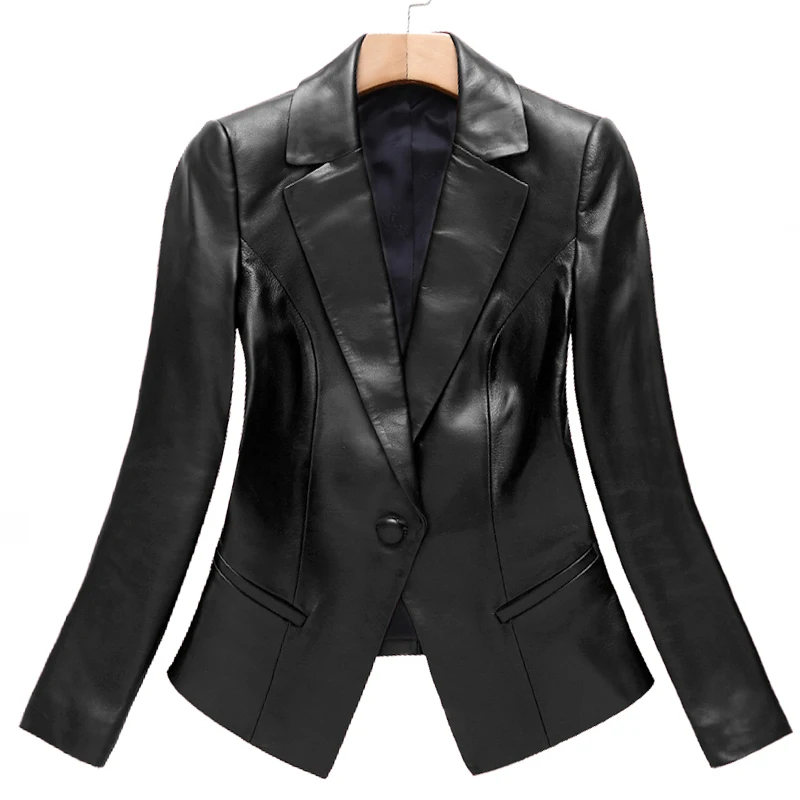 

2020 Genuine Leather Women Jackets and Coats Fashion Silm Motorbiker Natural Sheepskin Coat Real Leather Female Jacket Plus Size