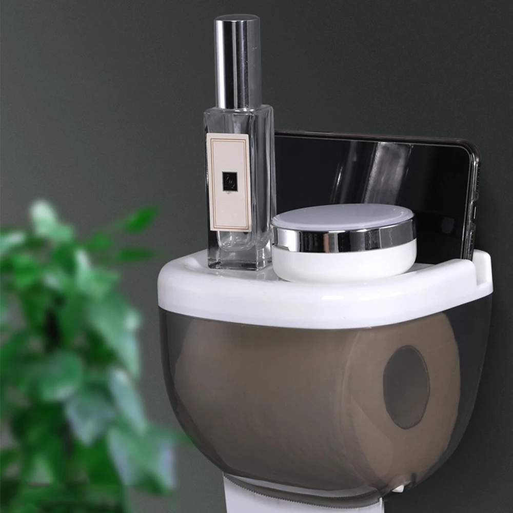 

Toilet Paper Holder Wall Mounted Waterproof Bath Toilet Roll Paper Storage Tissue Box Bathroom Paper Towel Dispenser Container