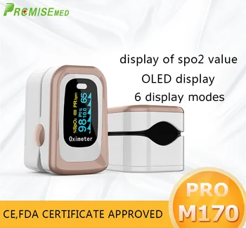 

PROMISE M170 pulse oximeter FDA SPO2 PI PR function blood oxygen digital monitor black+white