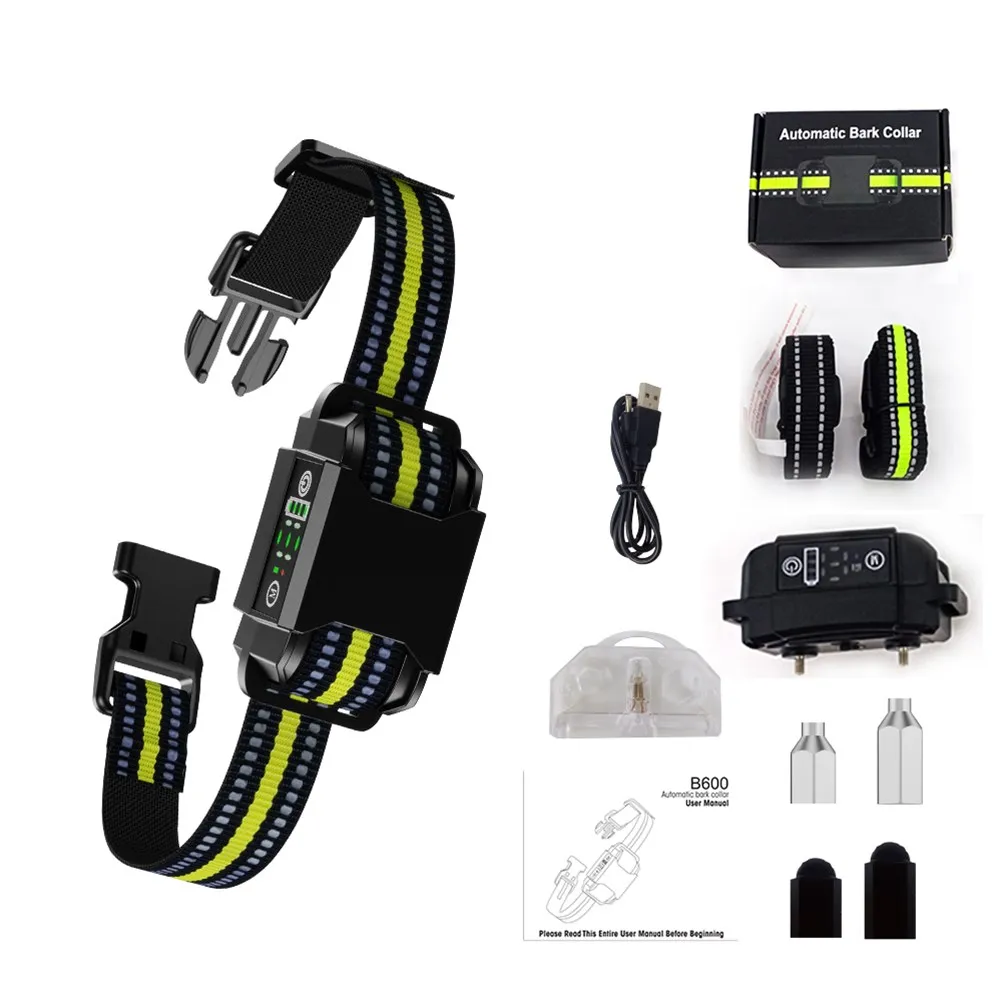 

Safty Dog Training Collar Shock Collar for Small Medium Large Dogs Waterproof Anti-Barking Electric LED Dog Collar Rechargeable