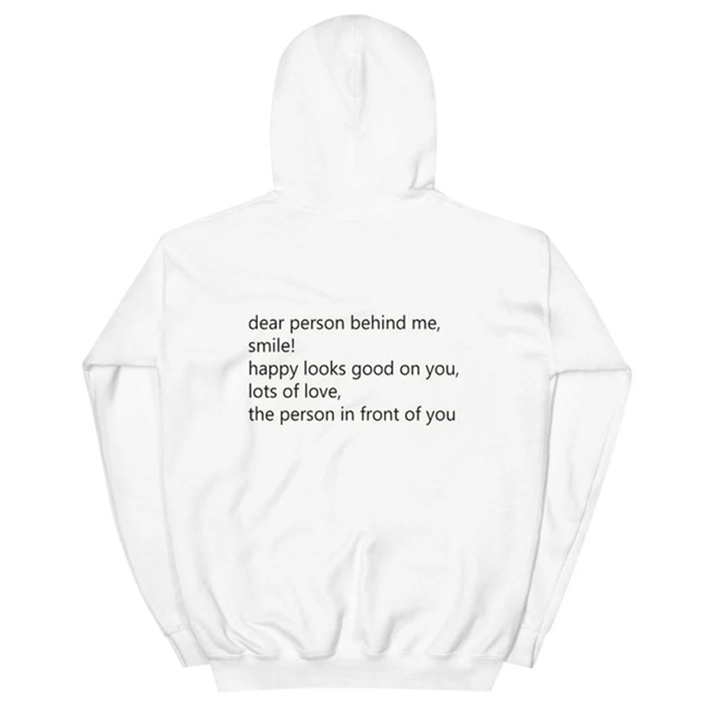 Caro persona dietro di Me felpe con cappuccio messaggio ispiratore felpa  con cappuccio Unisex donna ragazza Casual Pullover estetico felpe  Streetwear|Hoodies \u0026 Sweatshirts| - AliExpress