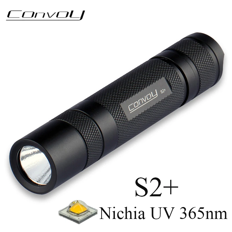 

Convoy S2+ UV 365nm LED Flashlight 7135*3 One Mode Nichia 365UV in Side Linterna LED Fluorescent Agent Detection Mini Torch