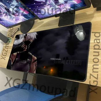 

XGZ customized animation Mouse Pad Black lock Naruto HD Kakashi computer keyboard table pad rubber strip anti slip XXL